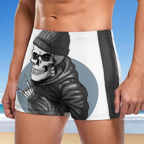 Boxer de bain homme tête de mort funky maillot piscine elastique