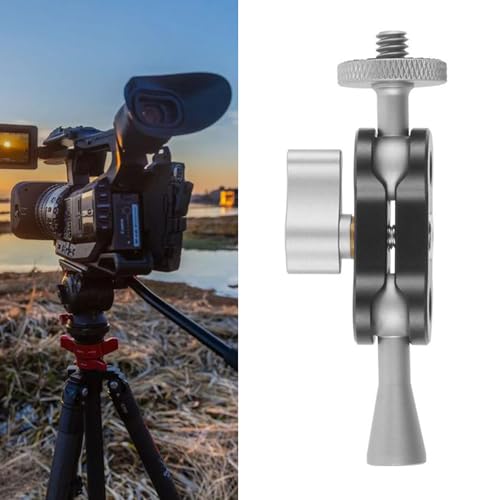 Image of Articulating Arm for Video and Auditory Equipment Features Double Ball Heads and 1 /4Inch Screws for More Flexibility LED Light Suppor