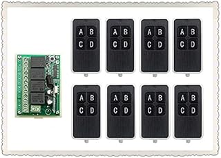 New DC12V 4CH RF Wireless Remote Control System teleswitch 8pcs Transmitter and 1 Receiver Universal gate Remote Control