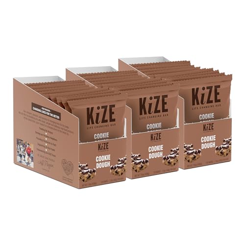 KiZE Energy Bars - Cookie Dough - 30-Count - Gluten Free, Dairy F...