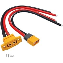 Amass XT60H XT60E-F Plug Male Female Extension Connector Adapter with Sheath Housing with 12AWG 20cm Silicone Wire for RC Lipo Battery FPV Racing Drone