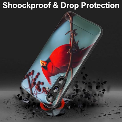 smauncucn for Galaxy S24 Plus Case,Soft TPU Slim Fashion Anti-Fingerprint Non-Slip Protective Phone Case Cover for Samsung Galaxy S24 Plus (6.7") 2024,Red Cardinal Bird - image 4