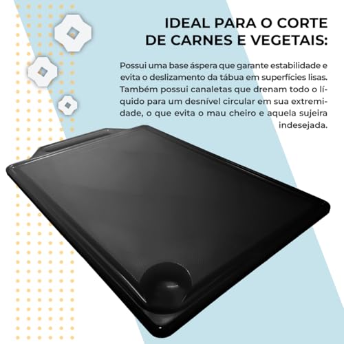 Tabua De Frios Tábua Churrasco Corte Carne Cozinha Premium (Vermelha)