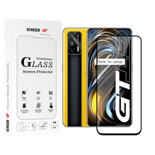 Image of ScreenUp Tempered Glass For Realme GT 5G - Ultra Clear, 9H Scratch Resistant, Full Coverage, Easy Install Screen Protector