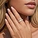 GoldGifts Waterproof Rose Gold Rings for Women, Non Tarnish Dainty Stackable Gold Ring Set for Women,Rose Gold Wedding Band Promise Rings Gifts