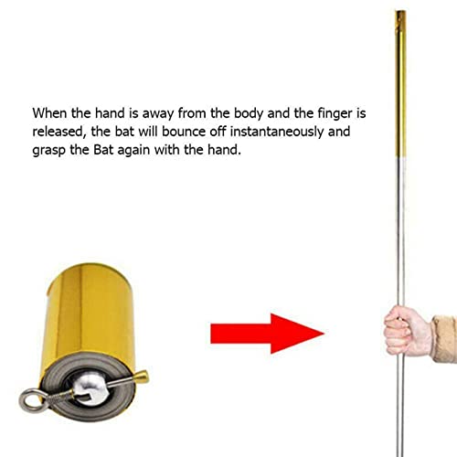 shamjina 3,6 Pés / 110 Cm de aço Que Parece Bastão de Bastão de Palco Truque Varinha Mágica Varinha