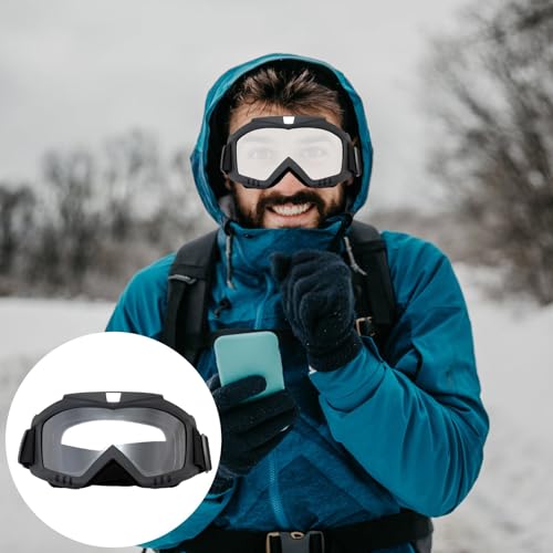 Lightweight Anti-Fog Ski Goggles with Adjustable Head Strap for Men Women (White) - image 2