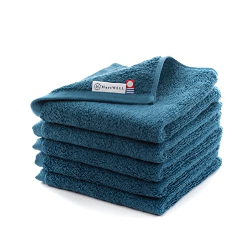 5枚セット もこもこ365 ウォッシュタオル グリーン