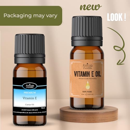 Essican Purelife Pure Vitamin E Oil for Skin, 10ml Natural Vit E Oil for Skin, Hair & Face, Antioxidant Rich, Carrier Oils for Essential Oils Mixing, Supports Hair Growth, Nails & Cuticles - Image 3