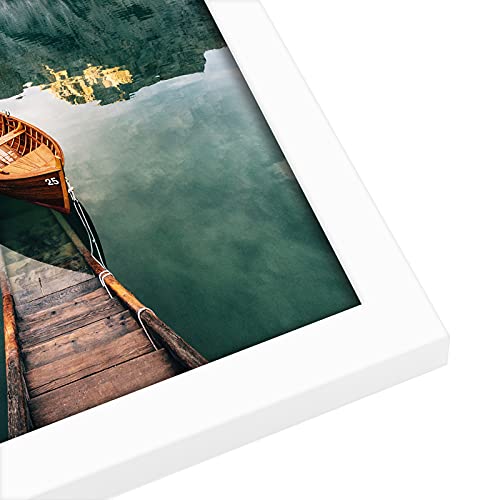 Americanflat 18X24 Poster Frame In White With Polished Plexiglass & 12X18 Picture Frame In White - Composite Wood With Shatter Resistant Glass - Wall Mounted Horizontal And Vertical Formats #TOP5