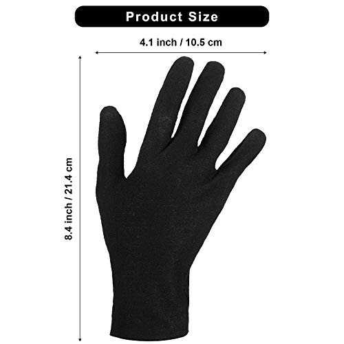 Image of SATINIOR Cotton Gloves Bulk Stretchy Work Inspection Gloves for Women Men Dry Hands Handling Art Coin Jewelry