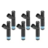 Informations sur la Buse d'Injection de Carburant. Débit : Débit à 43.5psi/3 bar, 22.5Lb/hr, 170.1G/min, 236.5cc/min, Type d'orifice : Disque à 4 trous, Le paquet comprend : 6 injecteurs de carburant