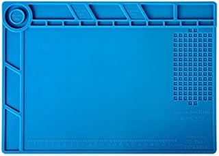 IMAGE Soldering Mat 500 Heat Resistant Silicone Work Mat Insulation Magnetic Pad for Soldering Iron Workbench Phone Repair, 35x25cm