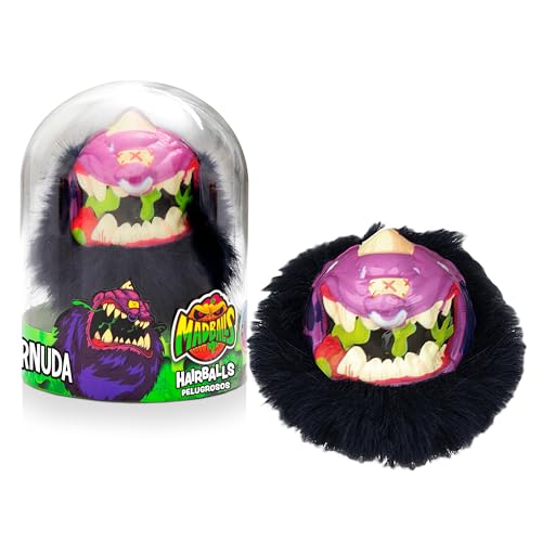 Bizak Haarige Madballs, Monsterbälle mit Haar und Squishme-Textur, gehörnter Kopf, 6 Designs zum Sammeln, ab 4 Jahren (64432950-4)
