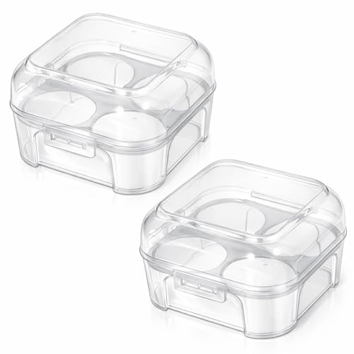 2 PCS Hard Boiled Egg Container Egg Storage Container Egg-Carrier Camping Eggs Holder Hard Eggs Bag Case for Camping Outdoor Hiking Trekking Kitchen Refrigerator Fridge