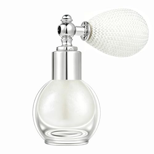 Pearl White Face and Body Highlighter Spray for Natural Glow Makeup, 0.14oz