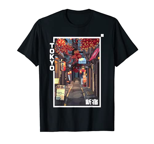 Pixel Art Tokio Shinjuku Golden Gai Tokio Mostrar Camiseta