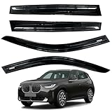 AUXKO Rain Guards for BMW X3 2018-2024 2025, 4Pcs Window Vent Visors Accessories - Tape-On Rain Guard Window Visor for BMW X3, Easy Install Car Side Window Wind Deflectors & Visors Smoke Black