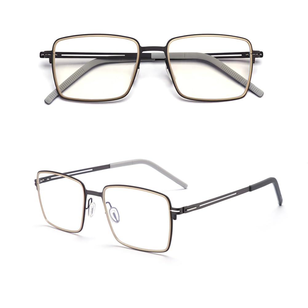 JIETIAN Gafas de Sol fotocromáticas para Hombre de Titanio Puro HD para Uso en Exteriores con Lentes asféricas de Resina 1,56 para Lectura y protección UV,02,+3.75