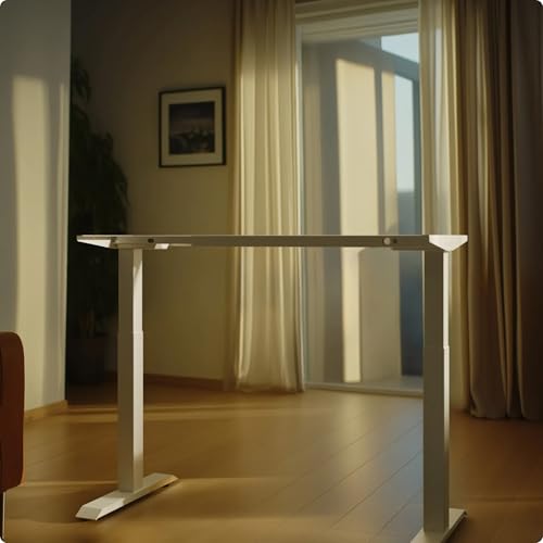 Image of Desktronic Height Adjustable Standing Desk Frame - Ergonomic Sit Stand Desk Frame, Electric Dual Motor, USB & USB-C Charging, Wobble-Free, Touchscreen, 3 Memory Presets, Anti-Collision