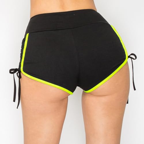 Image of ALWAYS Faux Leather Shorts - High Waist Active Stretch Yoga Short Pants for Women