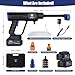 Cordless Pressure Washer,1450 PSI Brushless Portable Power Washer with LCD Display & Pressure Adjustable,2×21V Rechargeable Batteries 6-in-1 Nozzle for Car,Patio,RV,Fence & Yard Cleaning