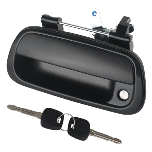 omoZone Tailgate Handle Liftgate Latch Handle with Key Lock Cylinder Textured Black Compatible with 2000-2006 Toyota Tundra Replaces 69090-0C010 69090-0C030-C0 80866 by omoZone - Used condition - US$18.99