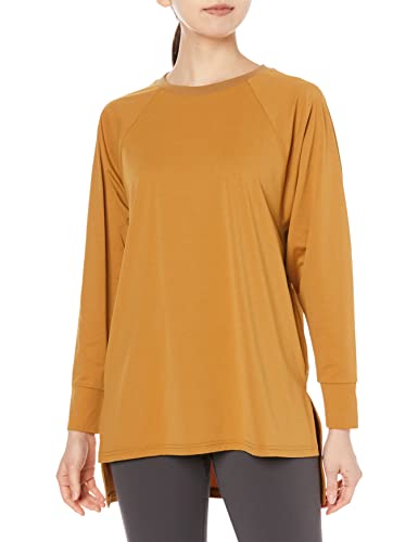 [ダンスキン] ハイゲージロングスリーブティー 吸汗速乾 ストレッチ 紫外線対策 レディース 長袖Tシャツ DA721301 イエローオーカー L