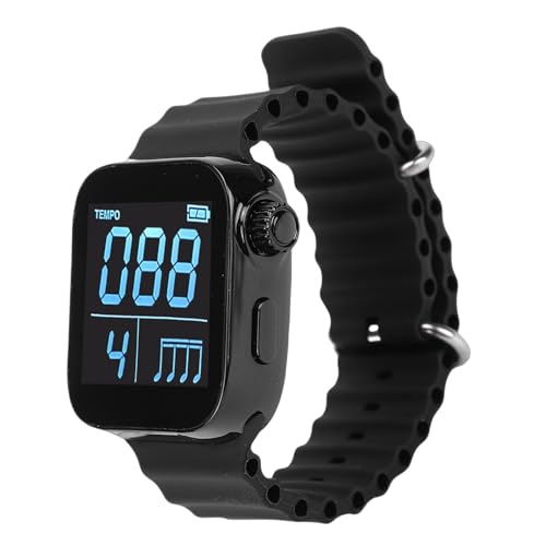 Metronome Watch, Vibrating Tactile Electronic with Detachable Silicone Strap, Portable Music Metronome for Musicians Runners Dancers Practice and Fitness Training
