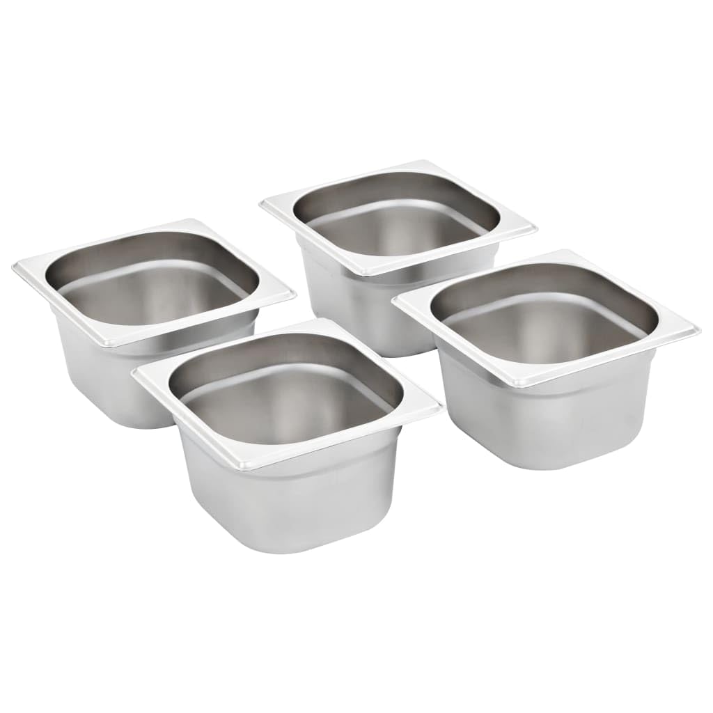 Bandejas Gastronorm 12 unidades GN 1/6 100 mm acero inoxidable ,Casa y jardín,Cocina y comedor,Accesorios para aparatos de cocina,Accesorios para mesas de vapor,Cubetas para mesas de vapor-50907