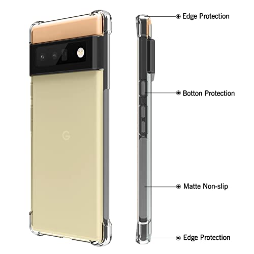 Image of for Back Case Cover Bumper Flexible Silicone Transparent Back Cover for Google Pixel 6 Pro - Transparent
