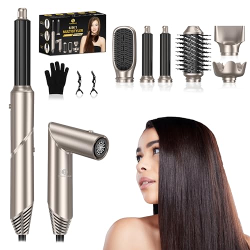 Brosse à friser multistyler 6 en 1 gris pour dompter les frisottis rebelles