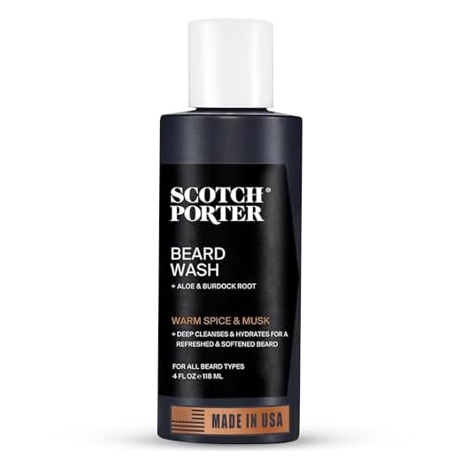 Scotch Porter Moisturizing Beard Wash for Men | Cleanses, Softens & Hydrates for Healthier Beard | Formulated with Non-Toxic Ingredients, Free of Parabens, Sulfates & Silicones | Vegan | 8oz Bottle