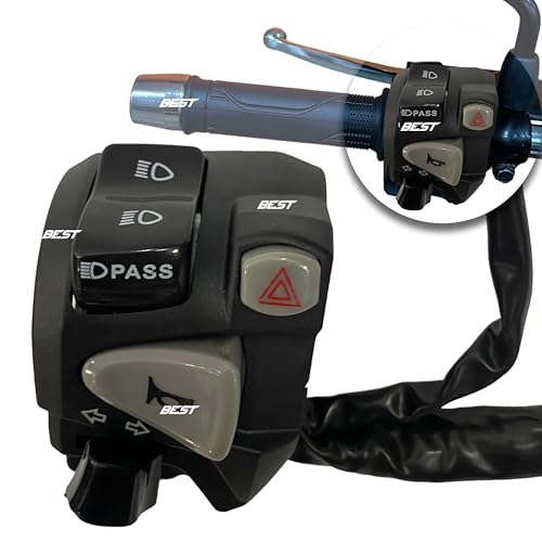 Punho Nc 750 Com Pisca Alerta Lampejador Com Plugs para Cg 160 Titan Fan Start