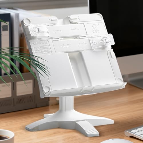 Soporte para libros ajustable con rotación para laptop, documentos y libros de cocina 3