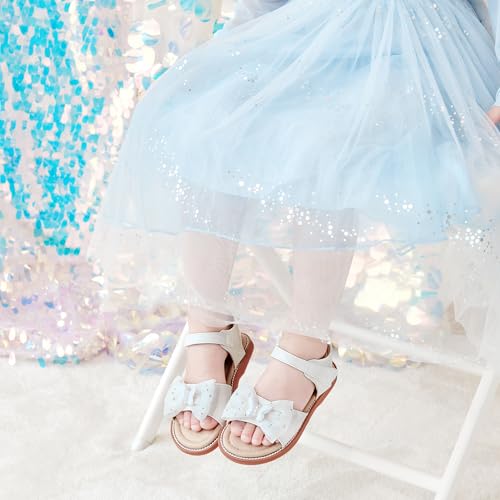 Image of Otter MOMO Girls Open Toe Princess Flat Sandals with Comfort Sole Summer Sandals