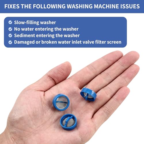 20-Pack Universal Washing Machine Water Inlet Valve Filter Screens, Stainless Steel Mesh Washer Hose Filters Replacement Repair Kit for Automatic Washing Machine Parts