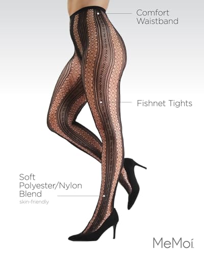 Image of MeMoi Epic Stripe Glamour Fishnet Tights