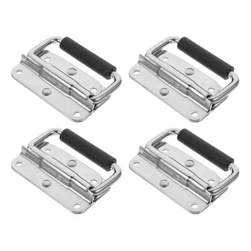 Anneome Heavy Duty Case Handle Replacement 4pcs 104Mm Iron Luggage Toolbox Chest Handles Surface Mounted Industrial Equipment for Carrying Cases