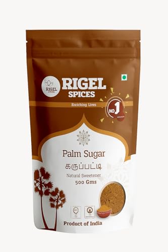 Rigel Spices | Pure Bliss of Palmyra Palm Sugar: Naturally Crafted, Unbleached, and Chemical-Free Sweetness | (500 Gm)
