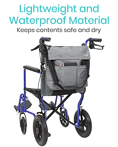 Vive Wheelchair Bag - Electric Wheel Chair Walker Accessories Pouch For Adults, Seniors, 15 Colors - Large Tote Accessory To Hang On Back, Power Transport Storage Travel Backpack For Men, Women #TOP7