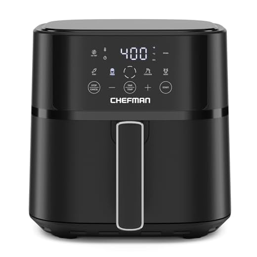 Chefman | Freidora de Aire Digital de 5.7 Litros de capacidad | TurboFry | Control Digital de un solo Toque