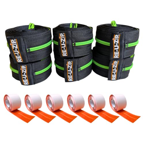 Reusable Dust Barrier Zippers with Fail-Safe Design (6-pack)