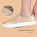 STQ Business Casual Shoes for Womens Slip On Shoes Lightweight Comfortable Fashion Sneakers Loafer Shoes Champagne Gold Size 10