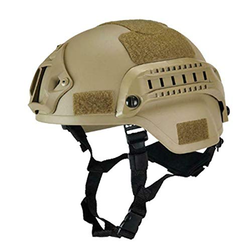 Willbebest Tactical Airsoft Paintball Mich 2000 Helmet With Side Rail & Wing-Loc Adapter, Comes With A Half Face Metal Mesh Airsoft Mask #TOP7