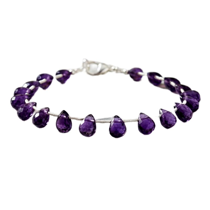 Bracelet améthyste naturelle 18 cm au quotidien pour sublimer vos tenues