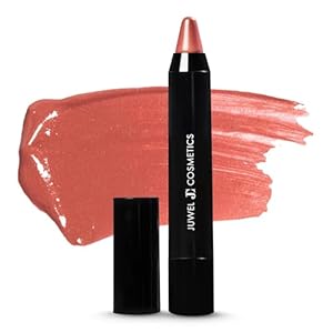 Juwel Cosmetics Retractable Lip Crayon, High Shine Long Lasting Lip Liner with Vitamins C & E, Shea & Cocoa Butter, Ultra Smooth Full Coverage Lipstick with Antioxidant Protection, Burlesque