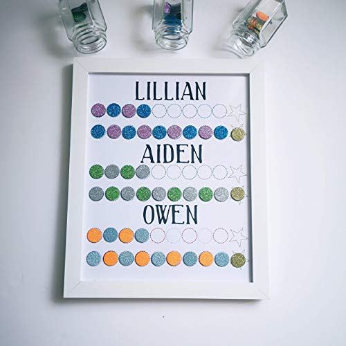 Children's reward Chart, Good behaviour chart, Girls Reward Chart, Boys reward chart, Chore Chart, Command Centre, Personalised magnet Chart, Reward System with magnets, For 3 kids, Choose colours