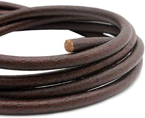 Sangle en cuir marron 6 mm haut de gamme pour finitions de maroquinerie
