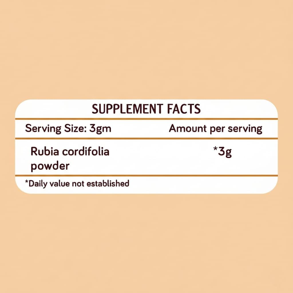 Rubia cordifolia | Manjith Root Powder, 100g,Manjisthas Powder for Hair | Manjistha Powders for Face.